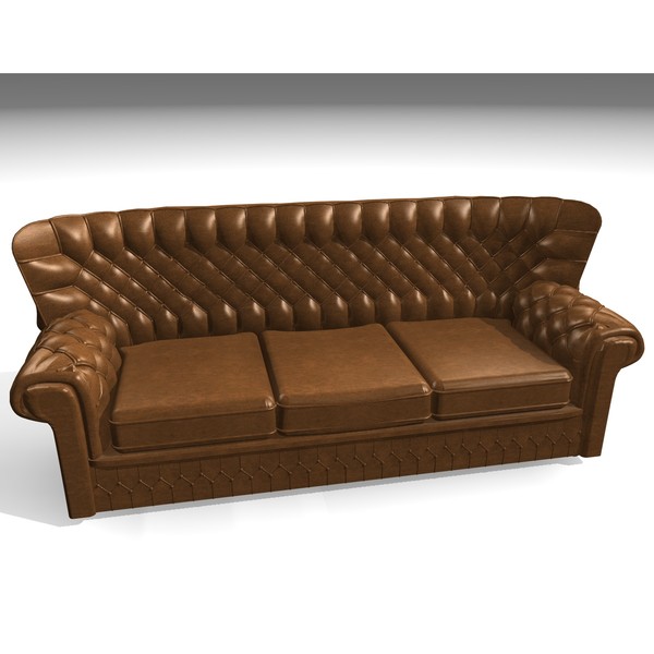 devon 3 seater leather chair 3d model - DEVON 3 SEATER LEATHER CHAIR by Carrara1